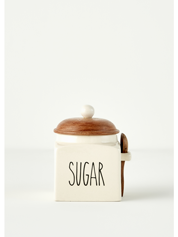Bella Maison Sucre Seramik Kavanoz Krem (800 ml)