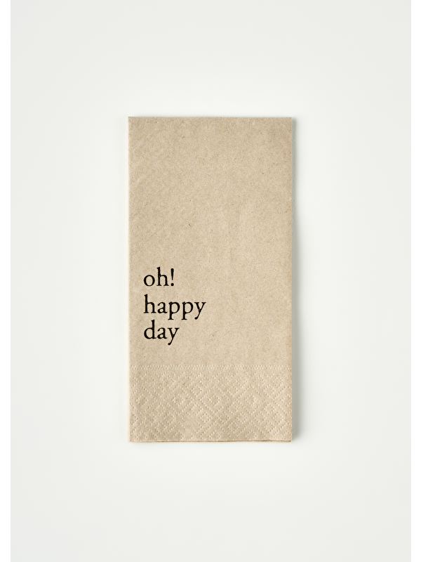 Bella Maison Oh Happy Day 100'lü Peçete Beyaz