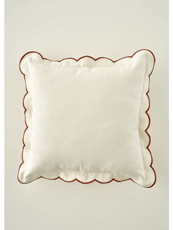 Bella Maison Scallop Kenar Kırlent Kılıfı Kiremit (43x43 cm)