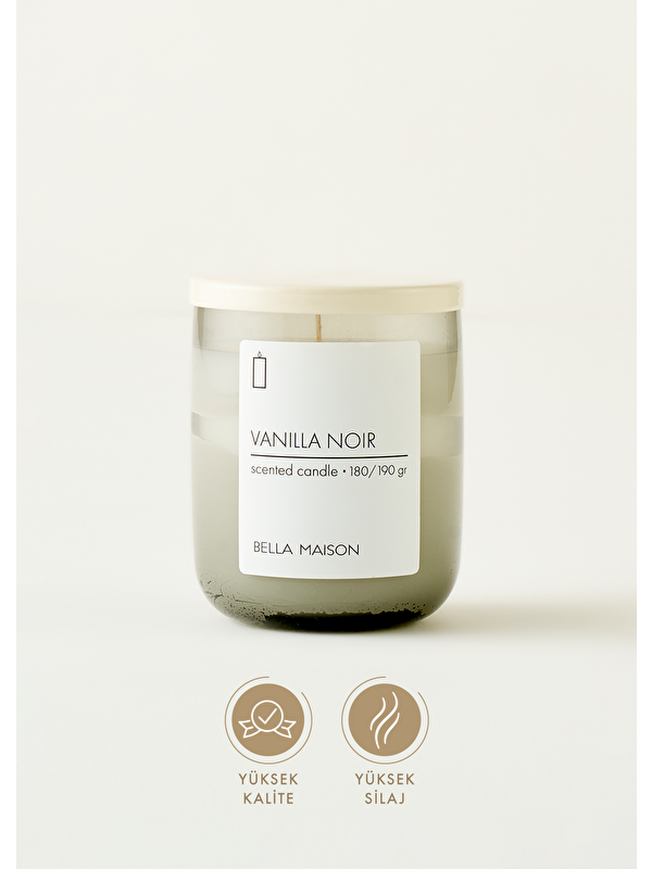 Bella Maison Vanilla Noir Ahşap Fitilli Soy Wax Mum