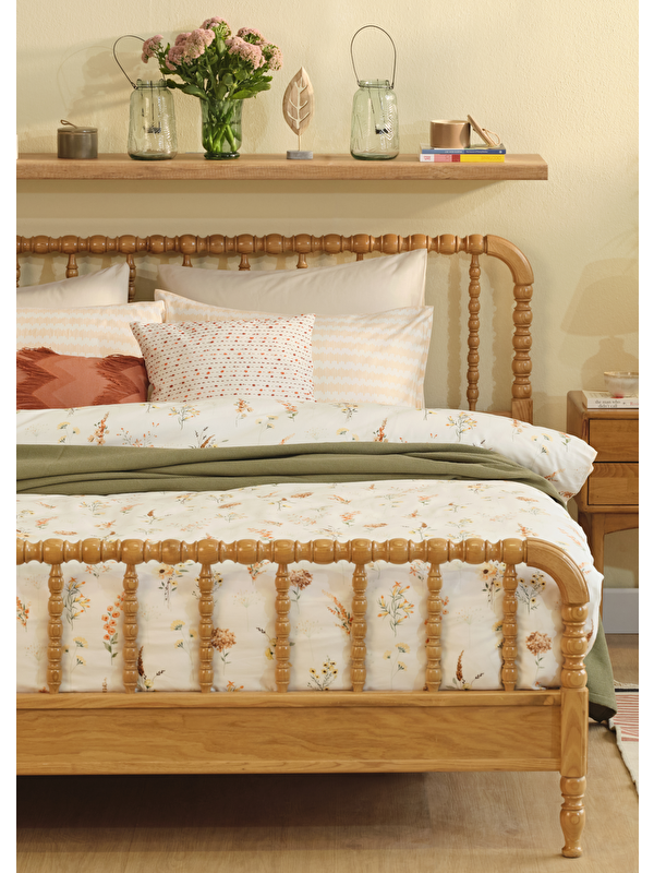 Bella Maison %100 Pamuk Saten Leora King Size Nevresim Seti Somon