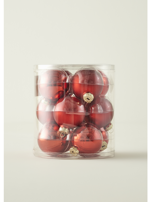Bella Maison Christmas Yılbaşı Süsü 12'li Kırmızı (6 cm)