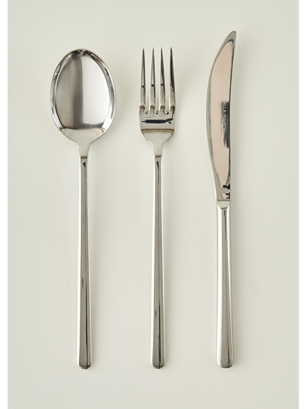 Bella Maison Milano 18 Parça Yemek Çatal Kaşık Bıçak Seti Silver