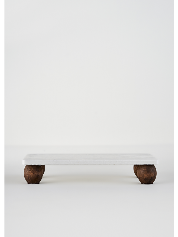 Bella Maison Olmo Mermer Dikdörtgen Sunum Standı Naturel (15x30 cm)