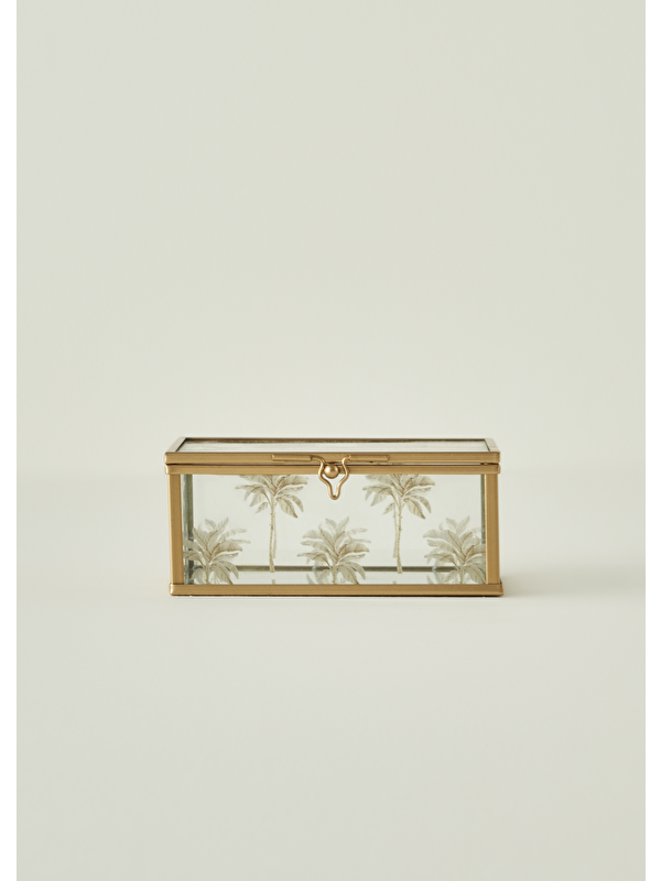 Bella Maison Palm Dekoratif Kutu Gold (10x13x5 cm)