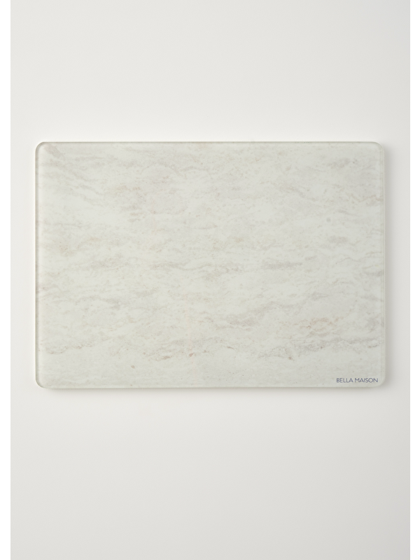 Bella Maison Marbella Cam Kesme Tahtası Ekru (35x25 cm)