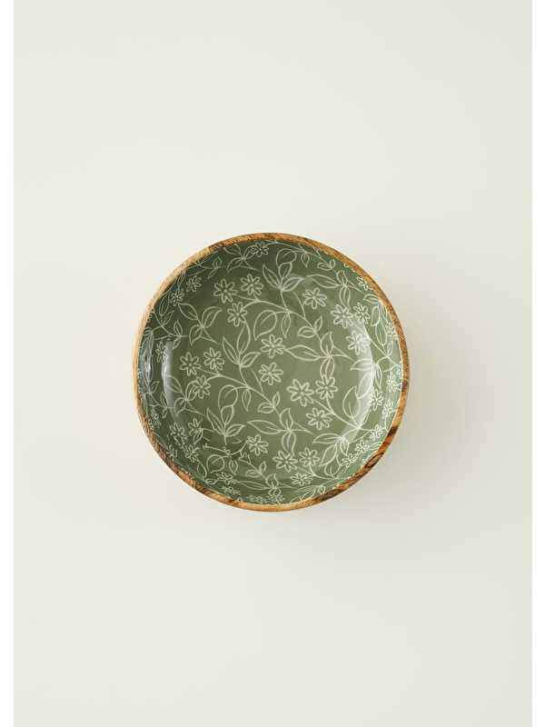 Bella Maison Floral Mango Sunum Kasesi Yeşil (20x6 cm)