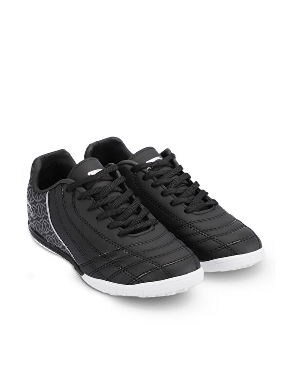 HINO HS Futbol Erkek Çocuk Halı Saha Ayakkabı Siyah / Gri - Görsel 3