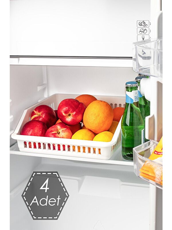 Porsima Org-25 4 lü Çok Amaçlı Buzdolabı İçi Düzenleyici Sebze Meyve Organizer Sepet