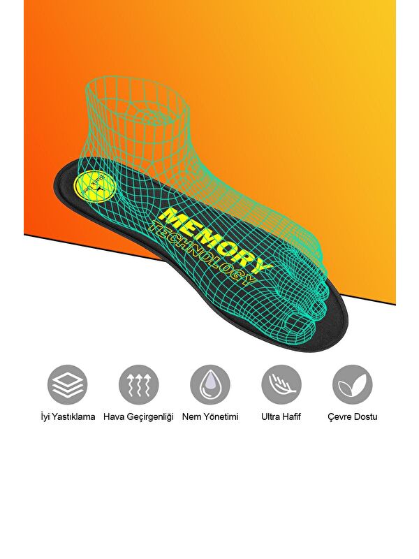 Q90 Memory Foam Ayakkabı Tabanlığı Siyah - Görsel 5