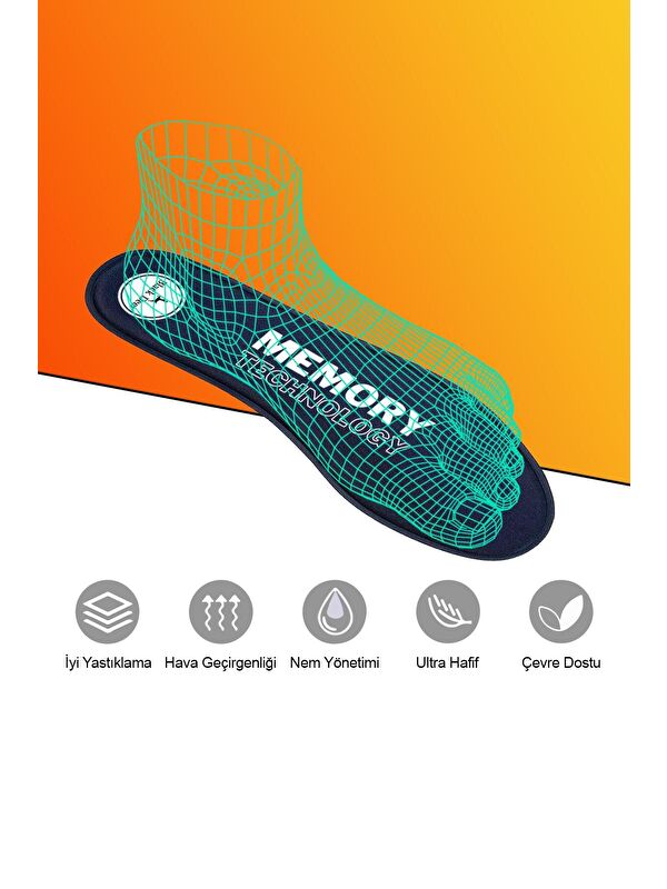 Q90 Memory Foam Ayakkabı Tabanlığı Lacivert - Görsel 5