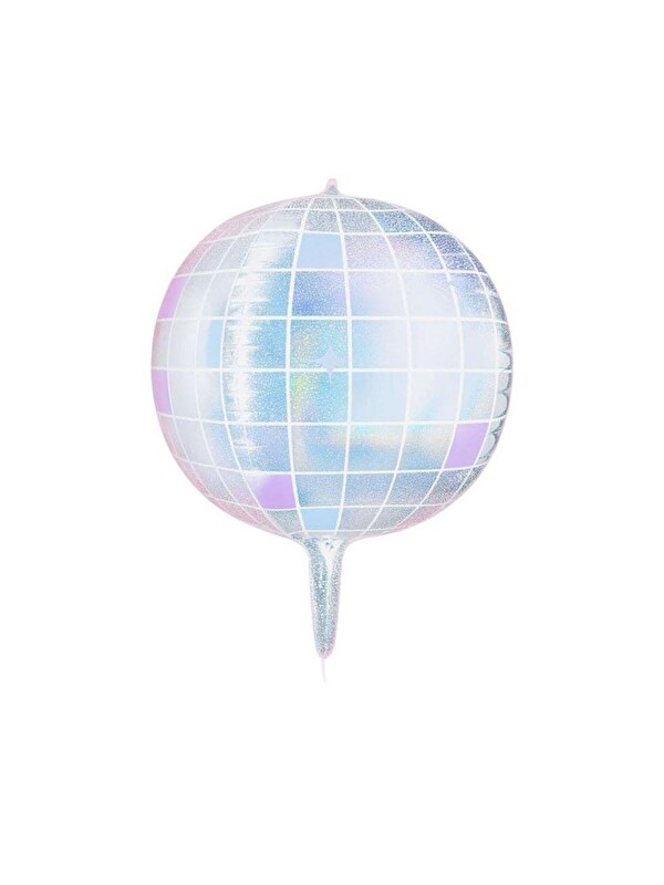 Parti Adresi Hologram Efektli Disko Topu Folyo Balon – Bekarlığa Veda & Doğum Günü 55 cm