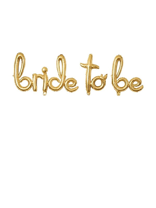 Parti Adresi El Yazılı Bride To Be Folyo Balon Altın