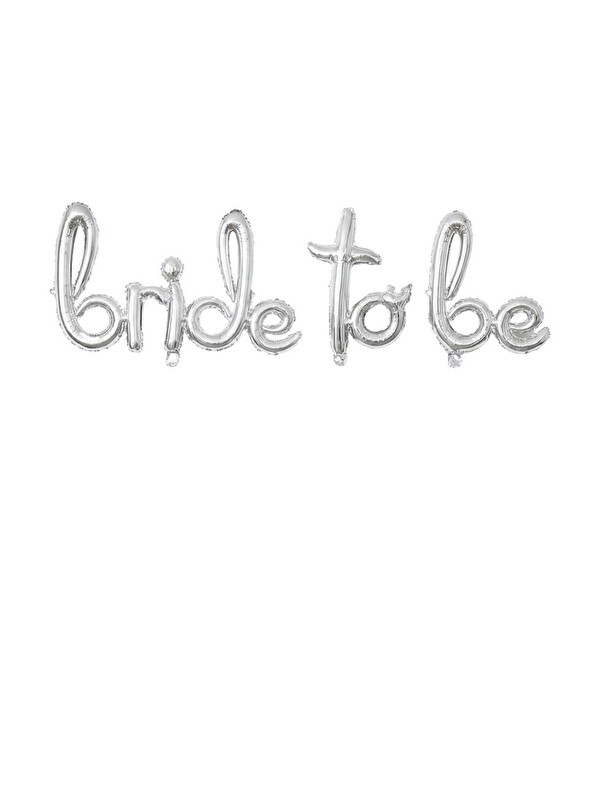 Parti Adresi El Yazılı Bride To Be Folyo Balon Gümüş