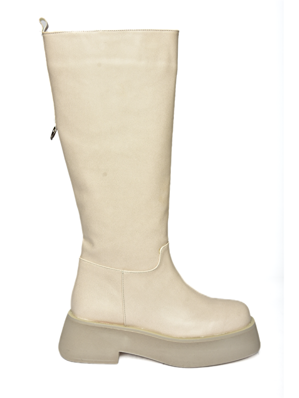 R6100670 Bej Kadın Çizme - Görsel 5