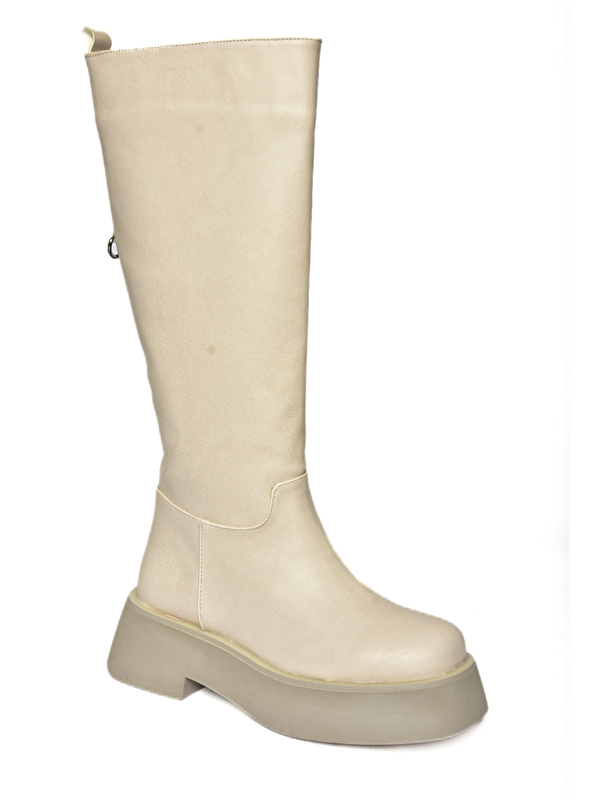 R6100670 Bej Kadın Çizme - Görsel 6