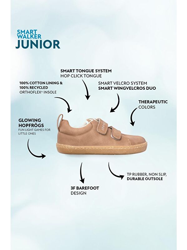 Hopfrög Yeşil Hopfrög ⁠smart Walker Junior Barefoot Çocuk Ayakkabı