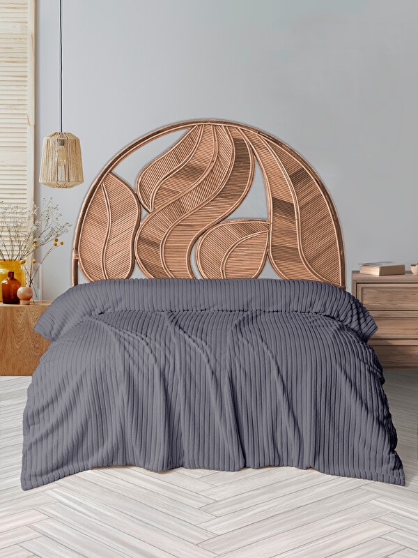 Dolce Bonita Home Wellsoft Fitilli Battaniye 200X220 Gri