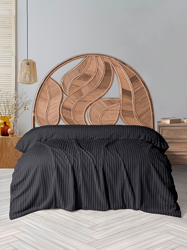 Dolce Bonita Home Wellsoft Fitilli Battaniye 200x220 Antrasit