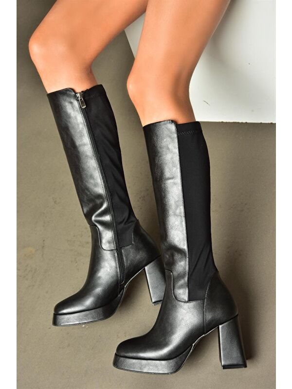 R2822303 Siyah Kadın Çizme - Görsel 4