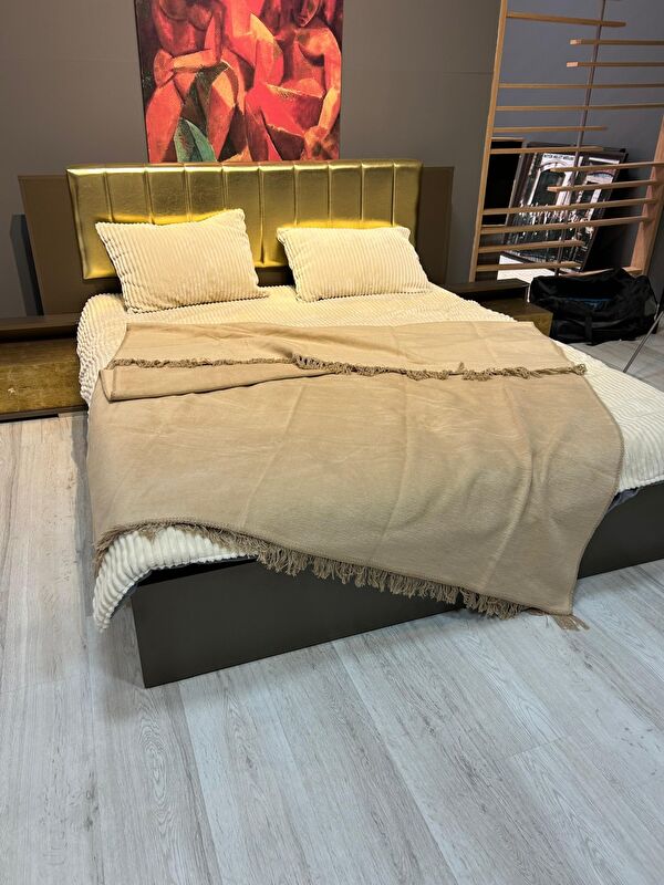 Dolce Bonita Home Pamuklu Battaniye 150X200 Bej BEJ