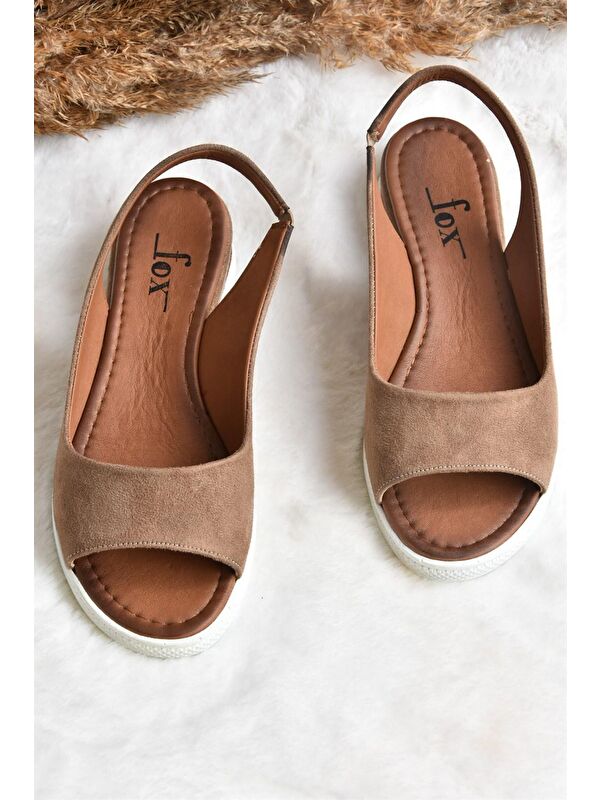 Kahverengi Süet Kadın Sandalet K674300602 - Görsel 6