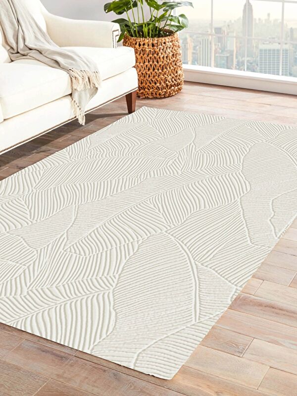 Jassrug Rölyef Halı 120X180 Garden Krem KREM