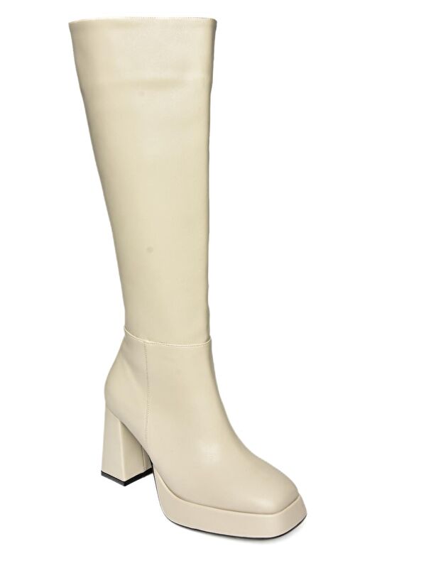 R2822301 Bej Kadın Çizme - Görsel 4