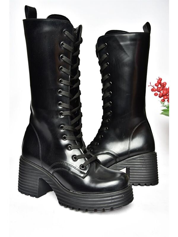 R9960210 Siyah Kadın Çizme - Görsel 5