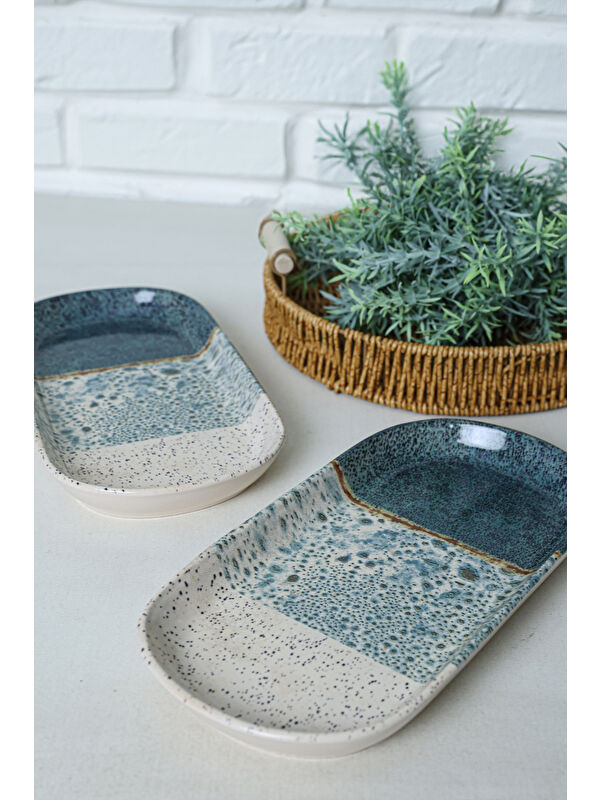 Keramika Colored Noyan Kayık Tabak 28 Cm 2 Adet