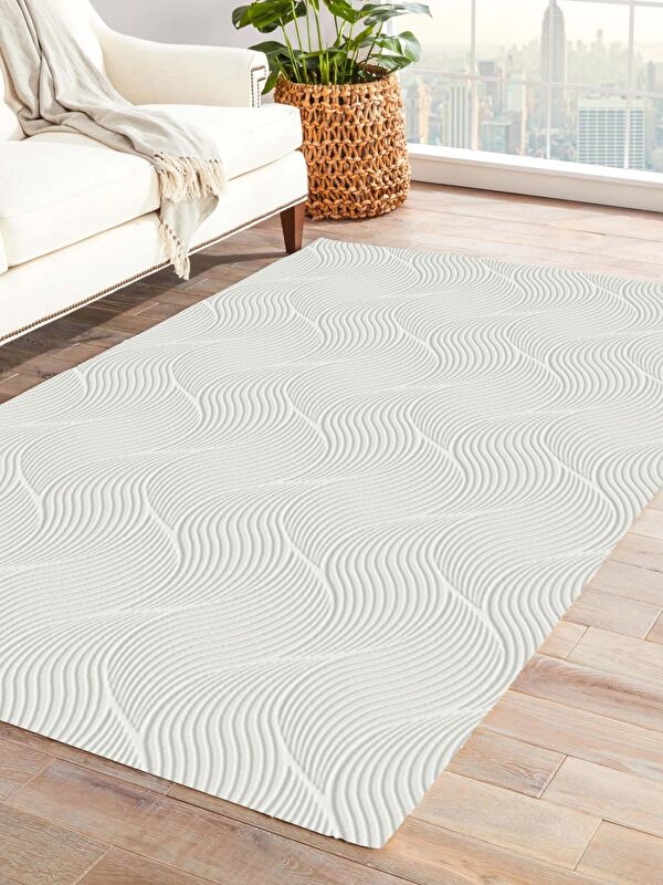 Jassrug Rölyef Halı 150X220 Orla Krem