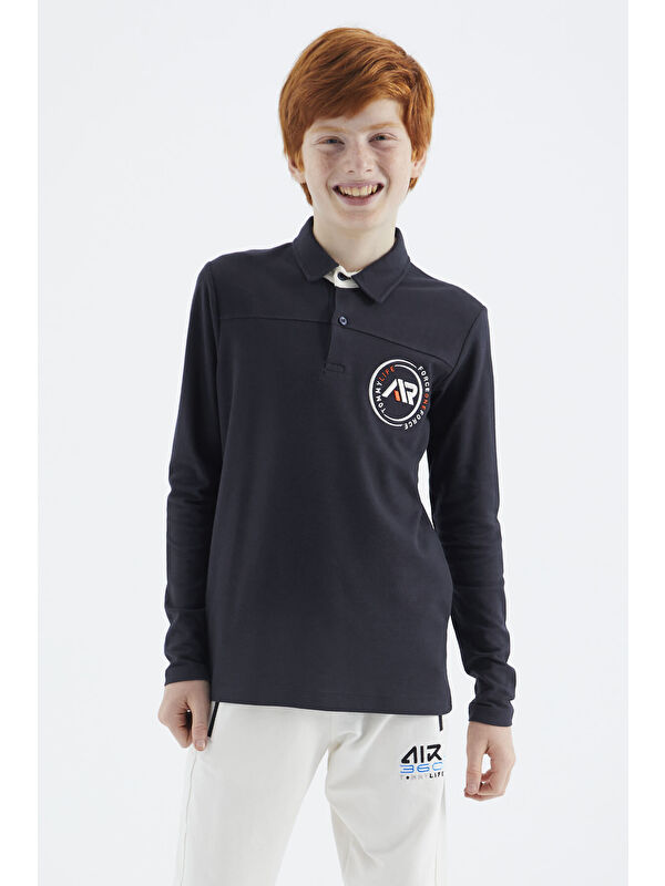 Tommylife Lacivert Polo Yaka Erkek Çocuk Tişört - 11172