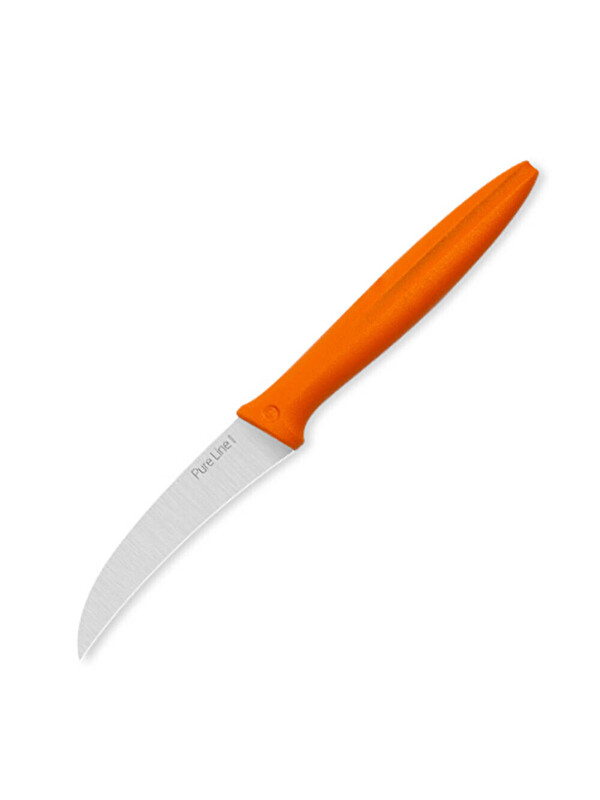 PİRGE Pure Line Turuncu Kıvrık Soyma Bıçağı 9cm