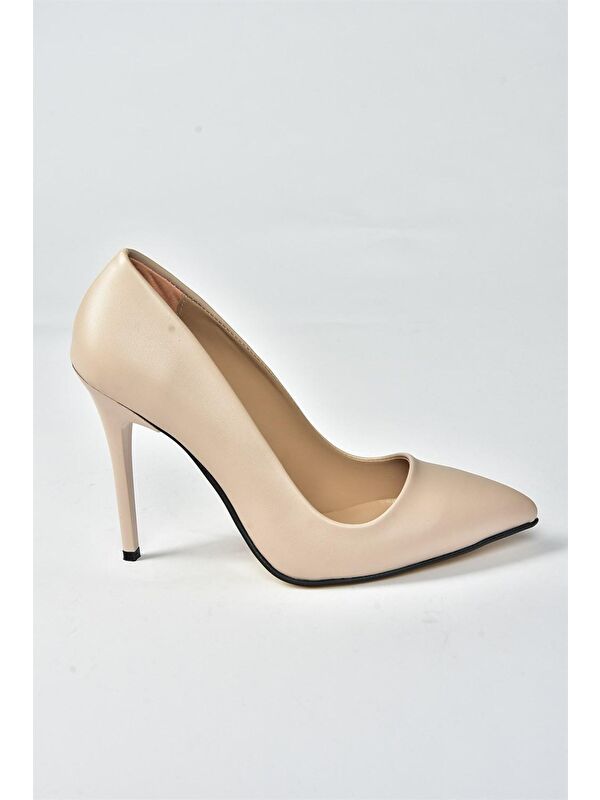 Bej Kadın Topuklu Kadın Ayakkabı 8922151909 - Görsel 5