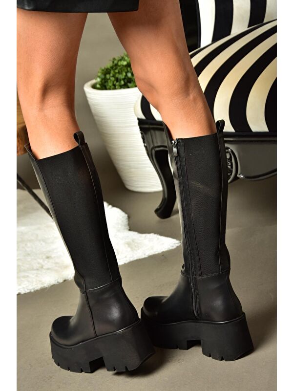 R8200607 Siyah Kadın Çizme - Görsel 4