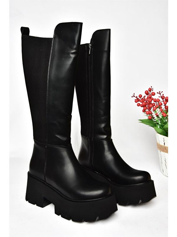 R8200607 Siyah Kadın Çizme - Görsel 8