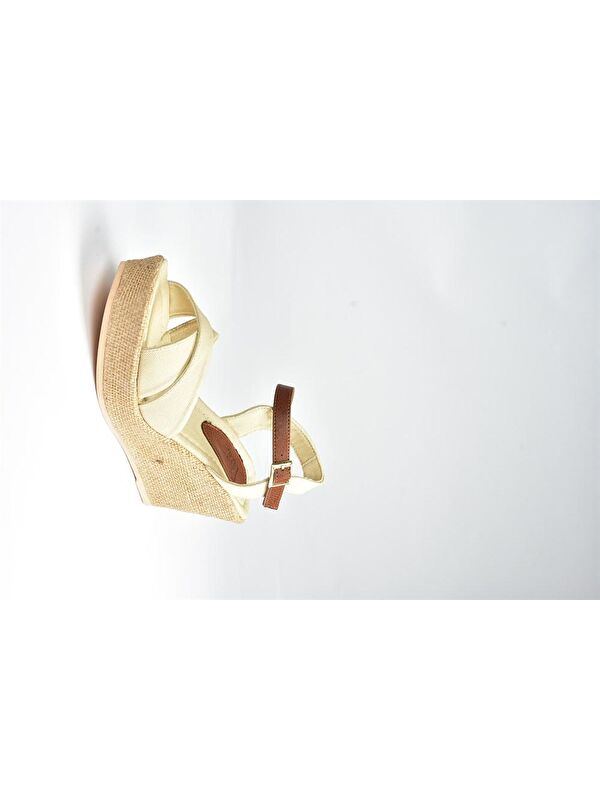 K674195005 Bej Dolgu Taban Kadın Ayakkabı - Görsel 5