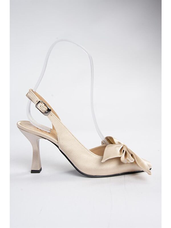 Vizon Kumaş Kadın Topuklu Ayakkabı K752092404 - Görsel 5