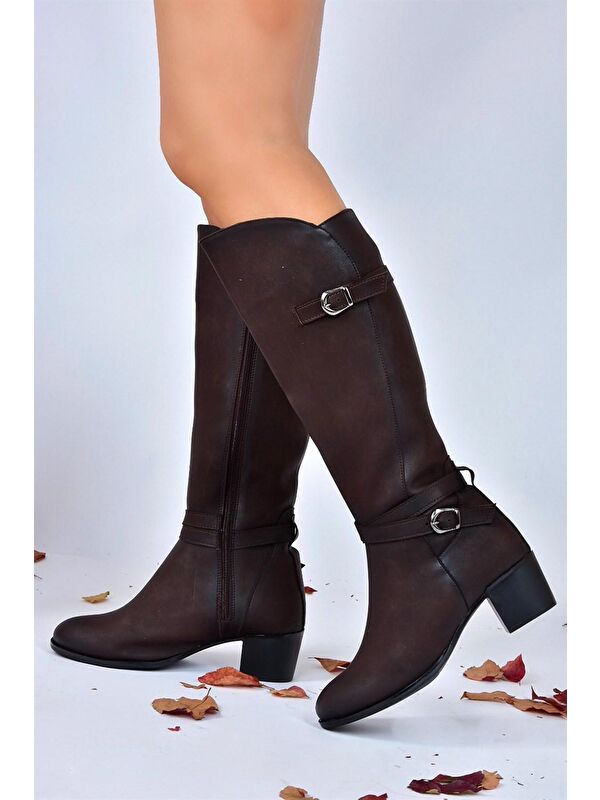 L6742300 Kahverengi Kadın Çizme - Görsel 4