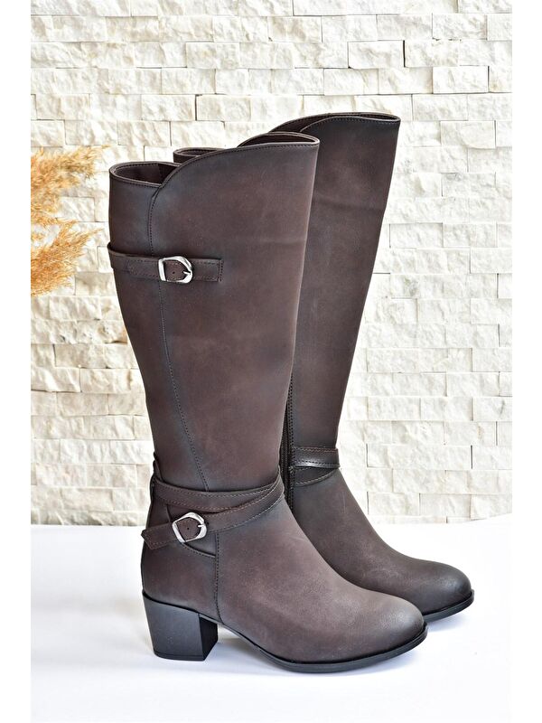 L6742300 Kahverengi Kadın Çizme - Görsel 5