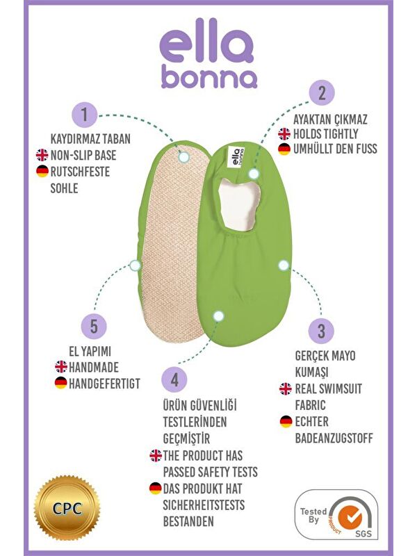 Bebek Çocuk Deniz Ayakkabısı, Kaydırmaz Taban, Unisex Havuz Patiği - Görsel 4