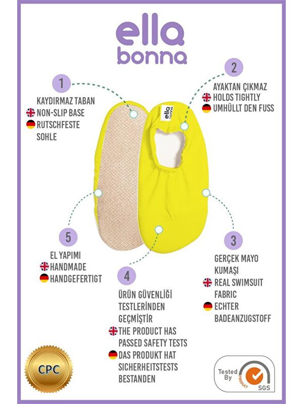 Bebek Çocuk Deniz Ayakkabısı, Kaydırmaz Taban, Unisex Havuz Patiği - Görsel 4