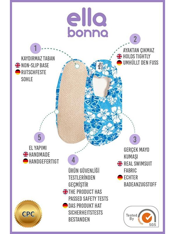 Bebek Çocuk Deniz Ayakkabısı, Kaydırmaz Taban, Unisex Havuz Patiği - Görsel 4