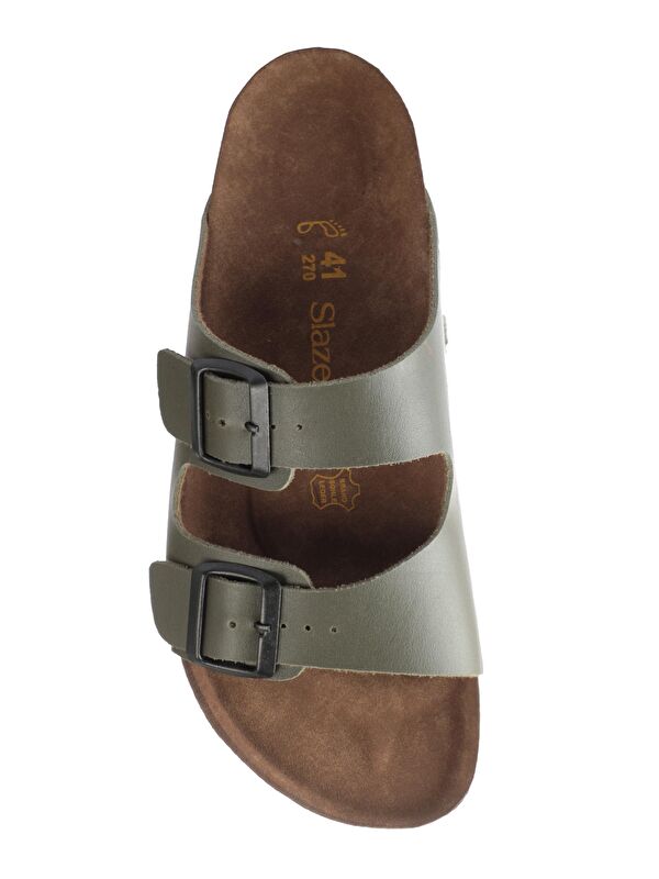 LENS Unisex Terlik Haki - Görsel 6