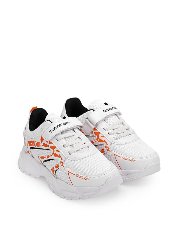 KANNER Kız Çocuk Sneaker Ayakkabı Beyaz / Turuncu - Görsel 3