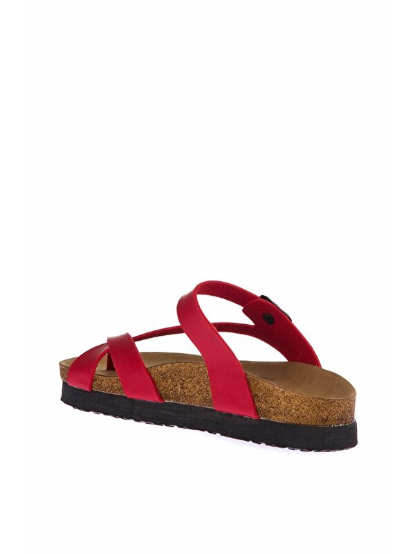 B777753009 Kırmızı Kadın Terlik - Görsel 5