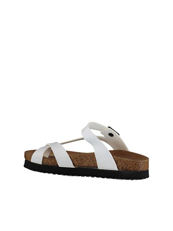 B777753009 Beyaz Kadın Terlik - Görsel 4