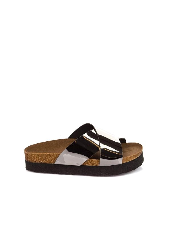 B777742234 Platin Kadın Terlik - Görsel 5