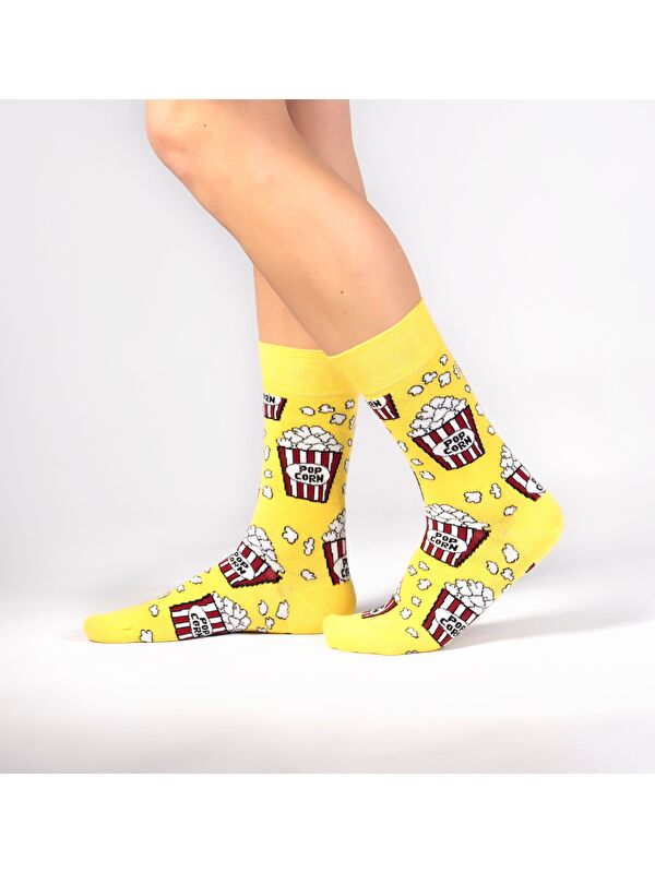 Ozzy Socks Pop Corn Desenli Soket Çorap