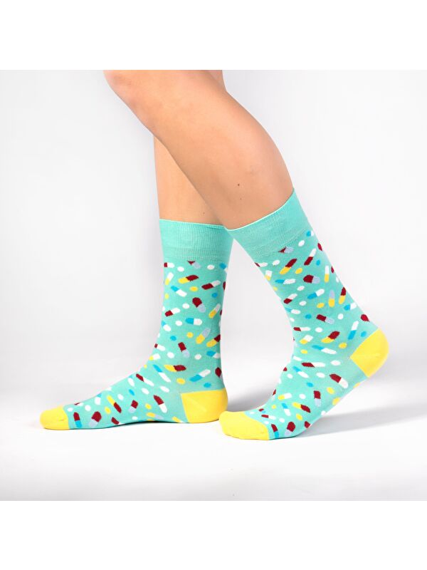 Ozzy Socks Bills Desenli Yılbaşı Temalı Soket Çorap